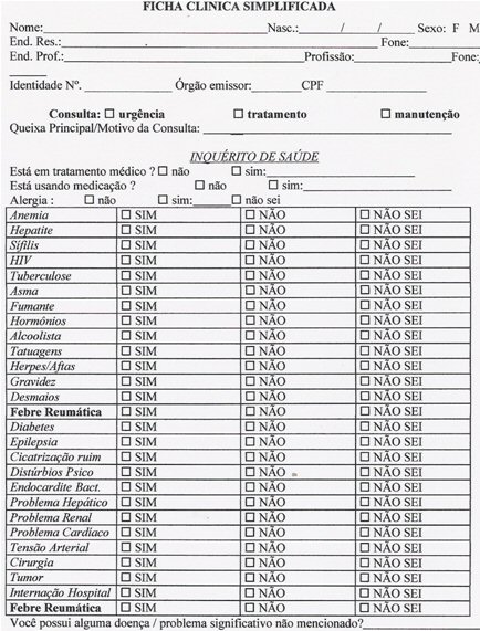 Art y Odonto, Ficha Clínica, Odontograma, Anamnese - Odontologia